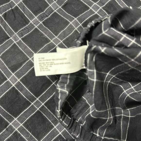 Gap XS Flutter Sleeve Black and White Checkered Blouse - Picture 11 of 12